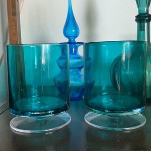 Crate & Barrel London Turquoise Hurricane